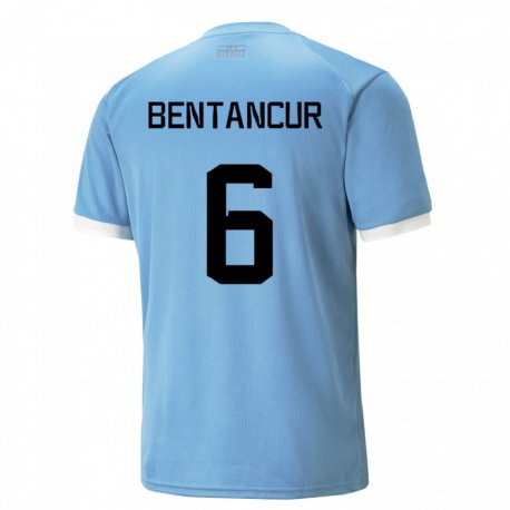 Kandiny Férfi Uruguayi Rodrigo Bentancur #6 Kék Hazai Jersey 22-24 Mez Póló Ing