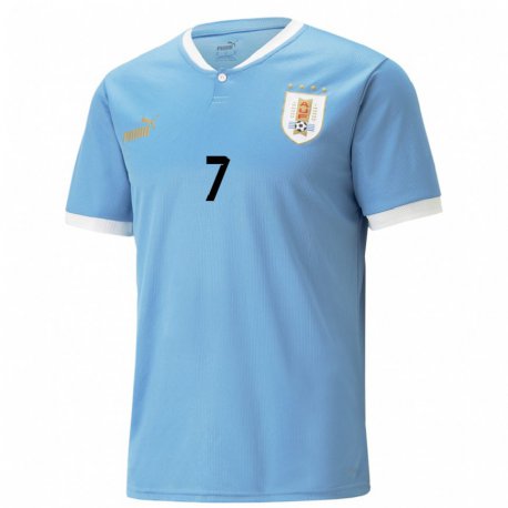 Kandiny Férfi Uruguayi Nicolas De La Cruz #7 Kék Hazai Jersey 22-24 Mez Póló Ing