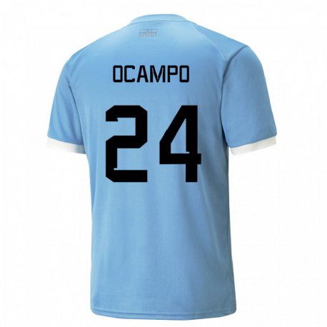 Kandiny Férfi Uruguayi Brian Ocampo #24 Kék Hazai Jersey 22-24 Mez Póló Ing