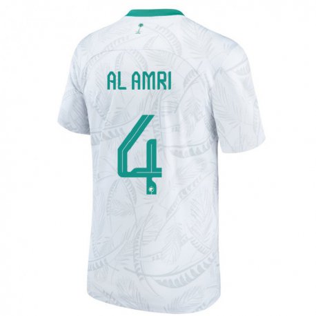 Kandiny Férfi Szaúd-arábiai Abdulelah Al Amri #4 Fehér Hazai Jersey 22-24 Mez Póló Ing