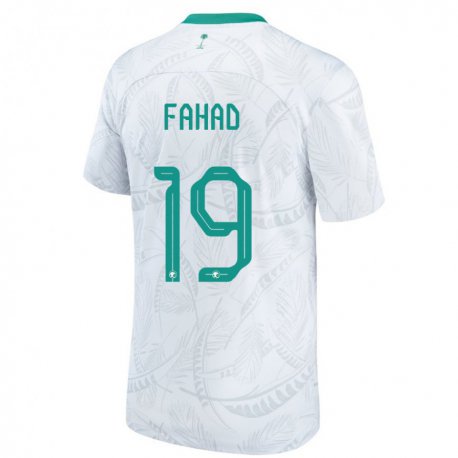Kandiny Férfi Szaúd-arábiai Fahad Al Muwallad #19 Fehér Hazai Jersey 22-24 Mez Póló Ing