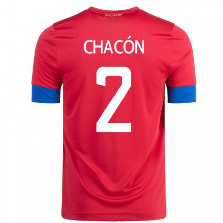 Kandiny Férfi Costa Rica Daniel Chacon #2 Piros Hazai Jersey 22-24 Mez Póló Ing