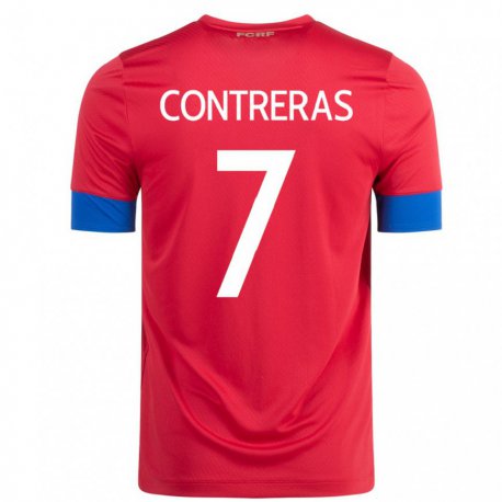 Kandiny Férfi Costa Rica Anthony Contreras #7 Piros Hazai Jersey 22-24 Mez Póló Ing