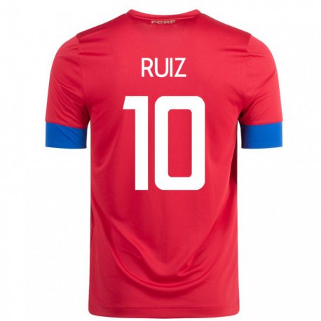 Kandiny Férfi Costa Rica Bryan Ruiz #10 Piros Hazai Jersey 22-24 Mez Póló Ing