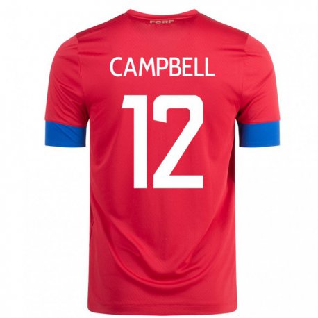 Kandiny Férfi Costa Rica Joel Campbell #12 Piros Hazai Jersey 22-24 Mez Póló Ing
