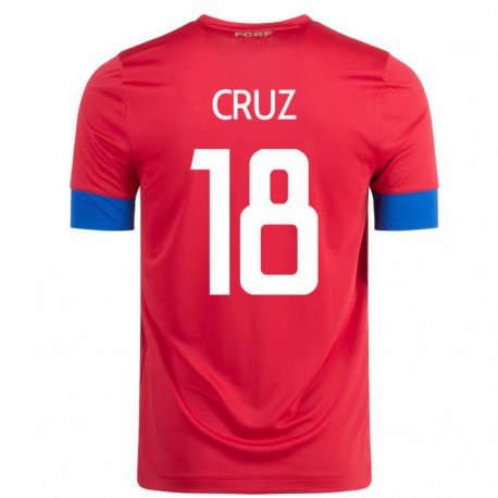 Kandiny Férfi Costa Rica Aaron Cruz #18 Piros Hazai Jersey 22-24 Mez Póló Ing