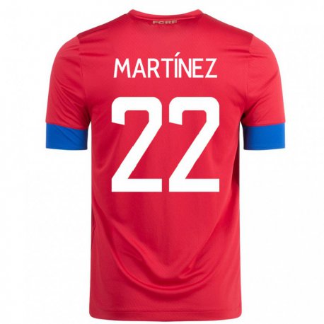 Kandiny Férfi Costa Rica Carlos Martinez #22 Piros Hazai Jersey 22-24 Mez Póló Ing