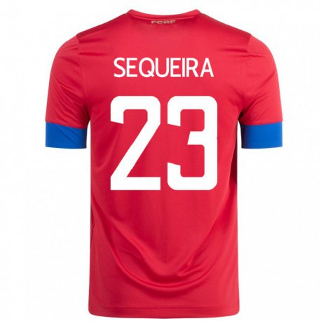 Kandiny Férfi Costa Rica Patrick Sequeira #23 Piros Hazai Jersey 22-24 Mez Póló Ing