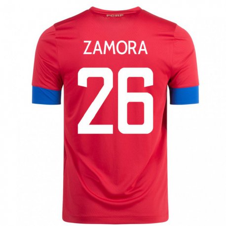 Kandiny Férfi Costa Rica Alvaro Zamora #26 Piros Hazai Jersey 22-24 Mez Póló Ing