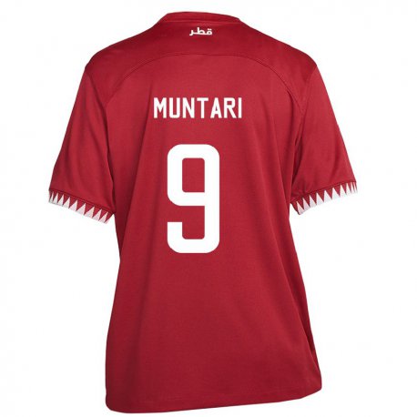 Kandiny Férfi Katari Mohammed Muntari #9 Gesztenyebarna Hazai Jersey 22-24 Mez Póló Ing