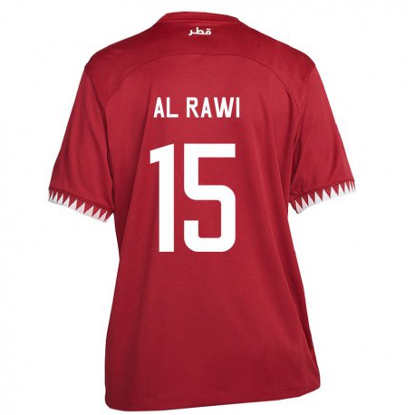 Kandiny Férfi Katari Bassam Al Rawi #15 Gesztenyebarna Hazai Jersey 22-24 Mez Póló Ing