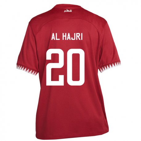 Kandiny Férfi Katari Salem Al Hajri #20 Gesztenyebarna Hazai Jersey 22-24 Mez Póló Ing