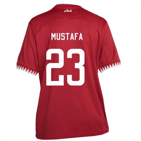 Kandiny Férfi Katari Mustafa Mashaal #23 Gesztenyebarna Hazai Jersey 22-24 Mez Póló Ing