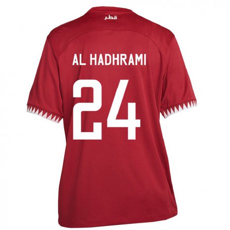 Kandiny Férfi Katari Naif Abdulraheem Al Hadhrami #24 Gesztenyebarna Hazai Jersey 22-24 Mez Póló Ing
