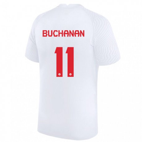 Kandiny Férfi Kanadai Tajon Buchanan #11 Fehér Idegenbeli Jersey 22-24 Mez Póló Ing