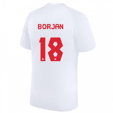 Kandiny Férfi Kanadai Milan Borjan #18 Fehér Idegenbeli Jersey 22-24 Mez Póló Ing