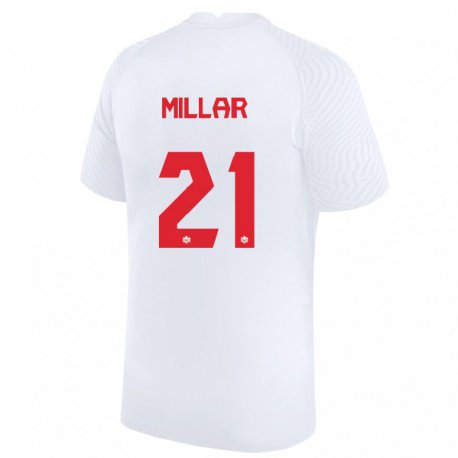 Kandiny Férfi Kanadai Liam Millar #21 Fehér Idegenbeli Jersey 22-24 Mez Póló Ing