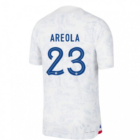 Kandiny Férfi Francia Alphonse Areola #23 Fehér Kék Idegenbeli Jersey 22-24 Mez Póló Ing