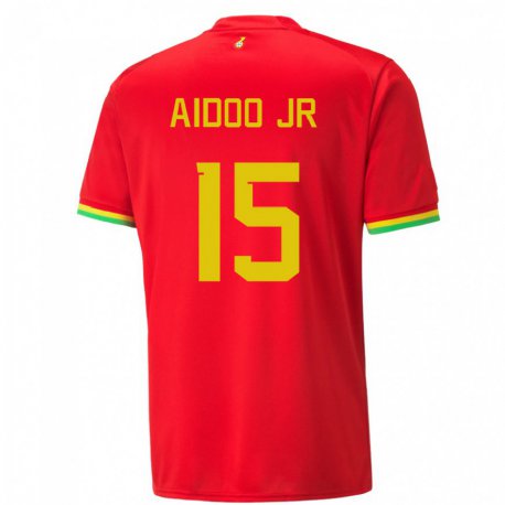 Kandiny Férfi Ghánai Joseph Aidoo #15 Piros Idegenbeli Jersey 22-24 Mez Póló Ing