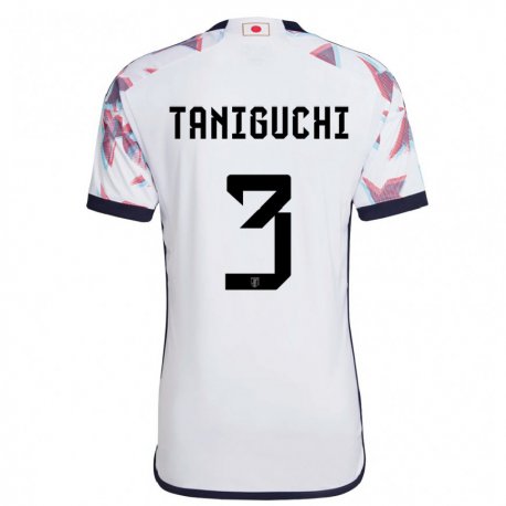 Kandiny Férfi Japán Shogo Taniguchi #3 Fehér Idegenbeli Jersey 22-24 Mez Póló Ing