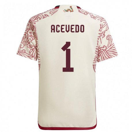 Kandiny Férfi Mexikói Carlos Acevedo #1 Csodafehér Piros Idegenbeli Jersey 22-24 Mez Póló Ing