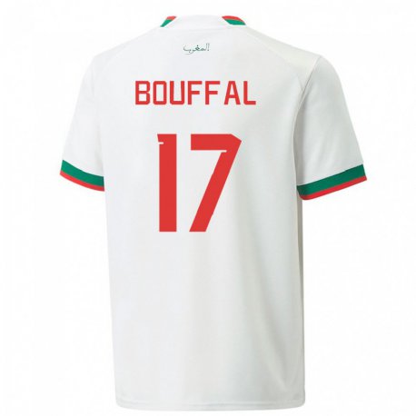 Kandiny Férfi Marokkói Soufiane Bouffal #17 Fehér Idegenbeli Jersey 22-24 Mez Póló Ing