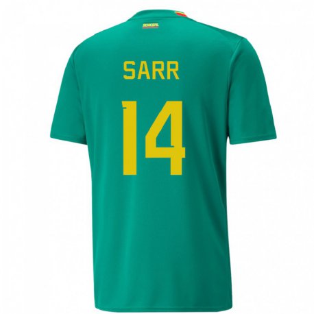Kandiny Férfi Szenegáli Pape Sarr #14 Zöld Idegenbeli Jersey 22-24 Mez Póló Ing
