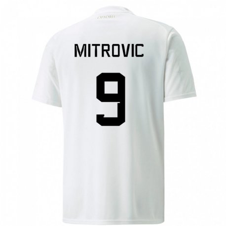 Kandiny Férfi Szerb Aleksandar Mitrovic #9 Fehér Idegenbeli Jersey 22-24 Mez Póló Ing