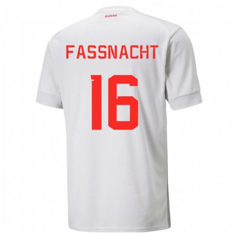 Kandiny Férfi Svájci Christian Fassnacht #16 Fehér Idegenbeli Jersey 22-24 Mez Póló Ing