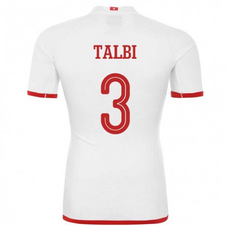 Kandiny Férfi Tunéziai Montassar Talbi #3 Fehér Idegenbeli Jersey 22-24 Mez Póló Ing