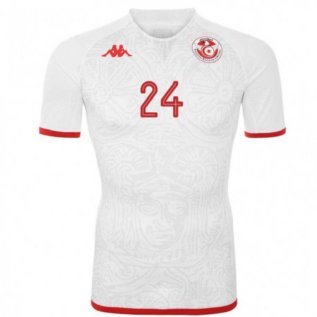 Kandiny Férfi Tunéziai Rami Kaib #24 Fehér Idegenbeli Jersey 22-24 Mez Póló Ing