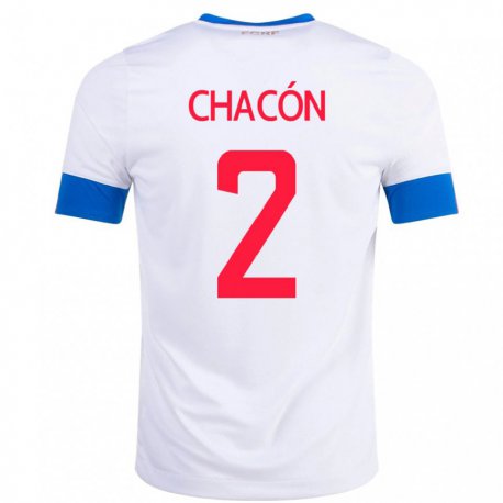 Kandiny Férfi Costa Rica Daniel Chacon #2 Fehér Idegenbeli Jersey 22-24 Mez Póló Ing