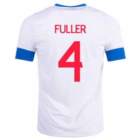 Kandiny Férfi Costa Rica Keysher Fuller #4 Fehér Idegenbeli Jersey 22-24 Mez Póló Ing
