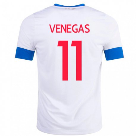 Kandiny Férfi Costa Rica Johan Venegas #11 Fehér Idegenbeli Jersey 22-24 Mez Póló Ing
