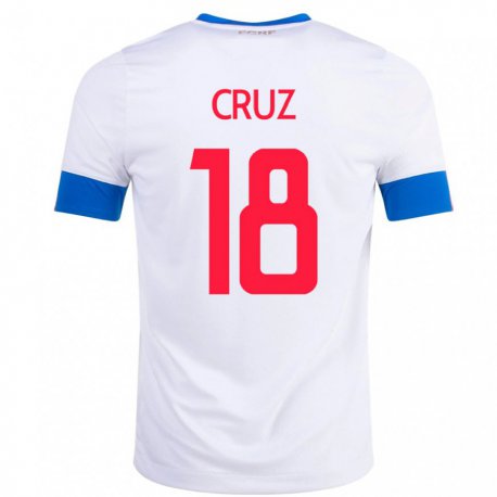 Kandiny Férfi Costa Rica Aaron Cruz #18 Fehér Idegenbeli Jersey 22-24 Mez Póló Ing