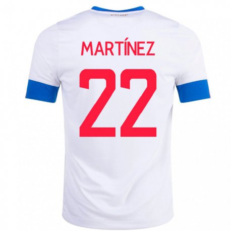 Kandiny Férfi Costa Rica Carlos Martinez #22 Fehér Idegenbeli Jersey 22-24 Mez Póló Ing