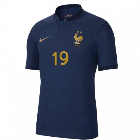 Kandiny Női Francia Karim Benzema #19 Sötétkék Hazai Jersey 22-24 Mez Póló Ing