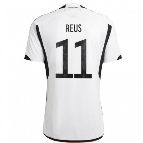 Kandiny Női Német Marco Reus #11 Fehér Fekete Hazai Jersey 22-24 Mez Póló Ing
