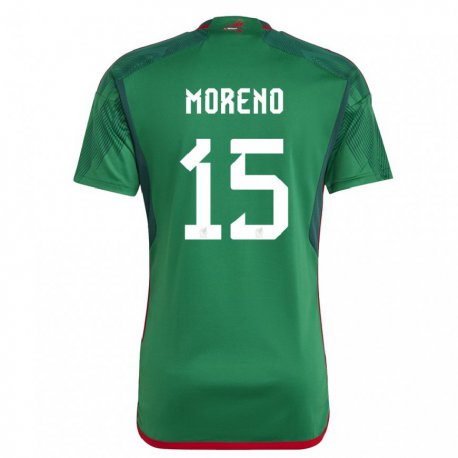 Kandiny Női Mexikói Hector Moreno #15 Zöld Hazai Jersey 22-24 Mez Póló Ing