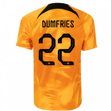 Kandiny Női Holland Denzel Dumfries #22 Lézer Narancs Hazai Jersey 22-24 Mez Póló Ing