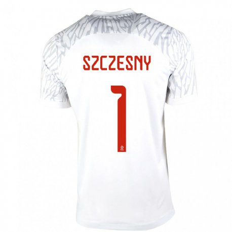 Kandiny Női Lengyel Wojciech Szczesny #1 Fehér Hazai Jersey 22-24 Mez Póló Ing