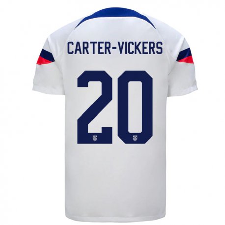 Kandiny Női Amerikai Cameron Carter-vickers #20 Fehér Hazai Jersey 22-24 Mez Póló Ing