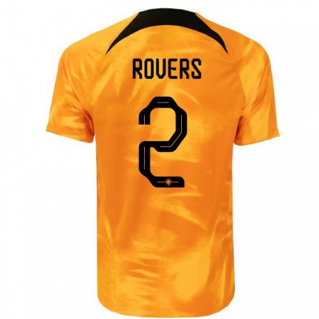 Kandiny Gyermek Holland Bram Rovers #2 Lézer Narancs Hazai Jersey 22-24 Mez Póló Ing