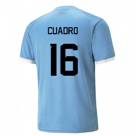 Kandiny Gyermek Uruguayi Alexis Cuadro #16 Kék Hazai Jersey 22-24 Mez Póló Ing