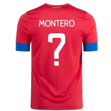 Kandiny Gyermek Costa Rica Claudio Montero #0 Piros Hazai Jersey 22-24 Mez Póló Ing