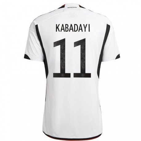 Kandiny Gyermek Német Yusuf Kabadayi #11 Fehér Fekete Hazai Jersey 22-24 Mez Póló Ing