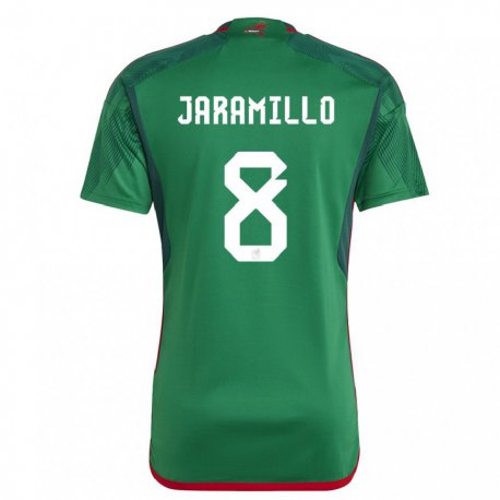 Kandiny Gyermek Mexikói Carolina Jaramillo #8 Zöld Hazai Jersey 22-24 Mez Póló Ing