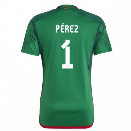 Kandiny Gyermek Mexikói Emiliano Perez #1 Zöld Hazai Jersey 22-24 Mez Póló Ing