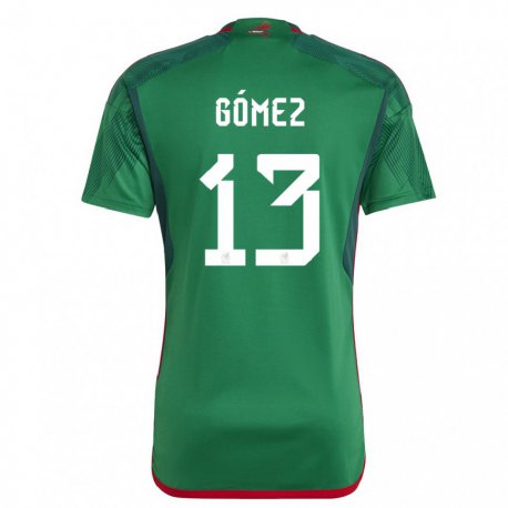 Kandiny Gyermek Mexikói Diego Gomez #13 Zöld Hazai Jersey 22-24 Mez Póló Ing