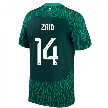 Kandiny Gyermek Szaúd-arábiai Abdullah Zaid #14 Dark Zöld Idegenbeli Jersey 22-24 Mez Póló Ing